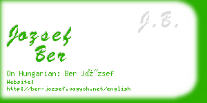 jozsef ber business card